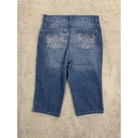 Gloria Vanderbilt American Slimming Effect Amanda Petite 10 Denim Jean Capris - Picture 4 of 15